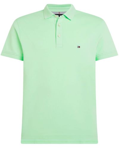 Tommy Hilfiger Mint Short-Sleeved Polo Shirt With Logo - Green