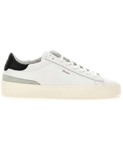 Date Sonica Calf Leather Sneakers - White