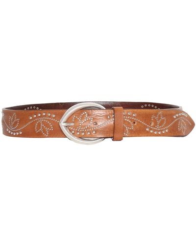 Orciani Leather Belt With Studs - White