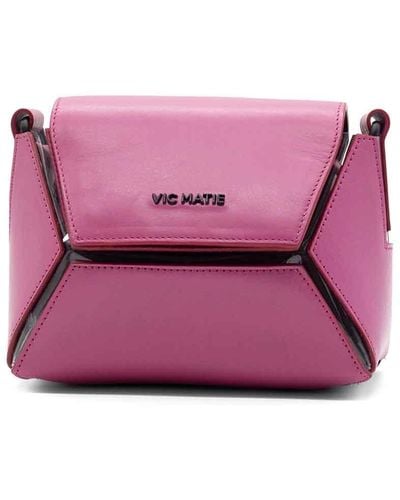 Vic Matié Shoulder Bag With Logo - Purple