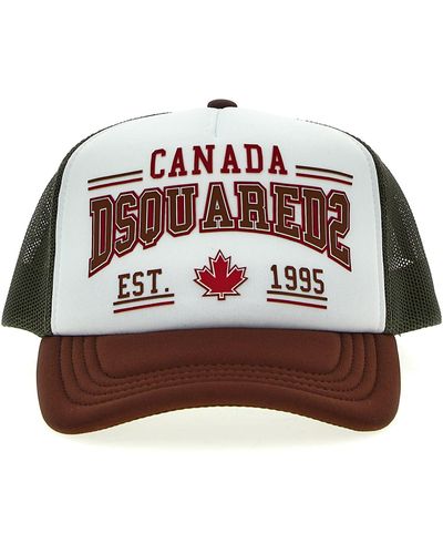 DSquared² Logo Cap Hats - Red