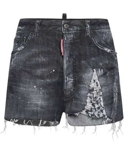 DSquared² Baggy Denim Shorts - Gray