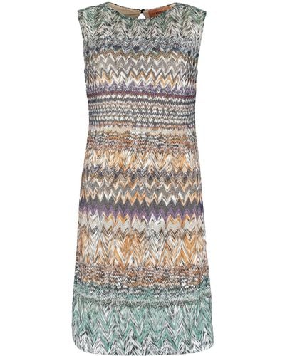 Missoni Chevron Knit Dress - Gray