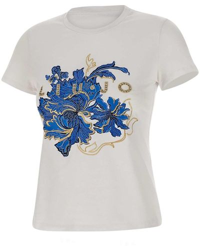 Liu Jo Moda Cotton T-Shirt - Blue
