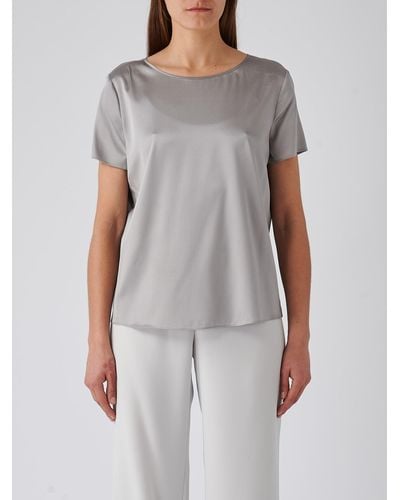 Emporio Armani Silk Top-Wear - Gray