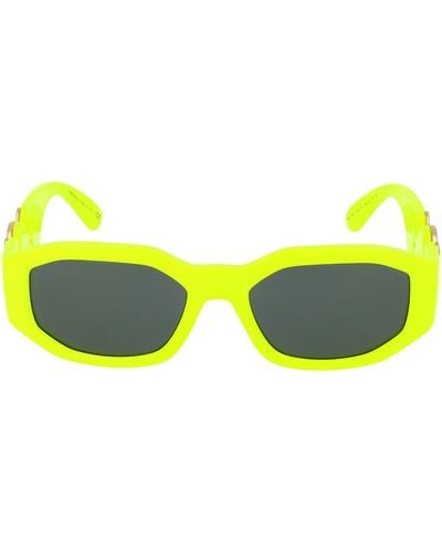 Versace Rectangular Frame Sunglasses - Yellow