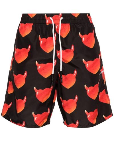 Vision Of Super Swimwear With All-Over Vos Hearts - Red