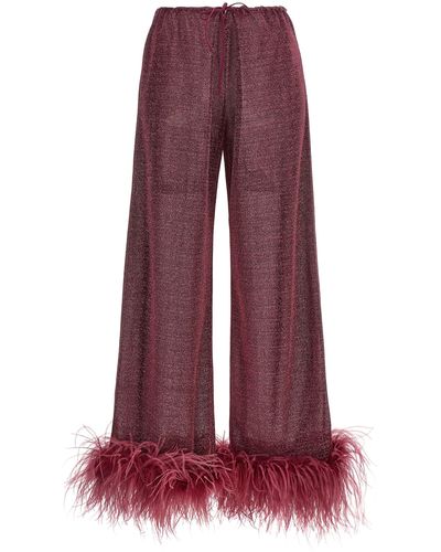 Oséree Lumiere Plumage Trousers - Red