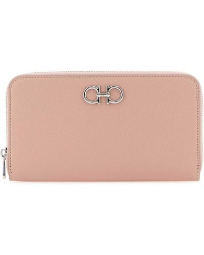 Ferragamo Leather Wallet - Pink