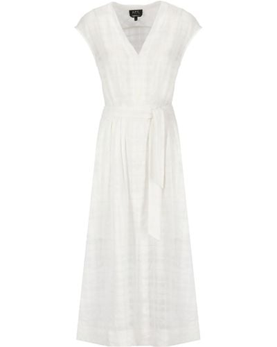 A.P.C. Robe Willow Dress - White