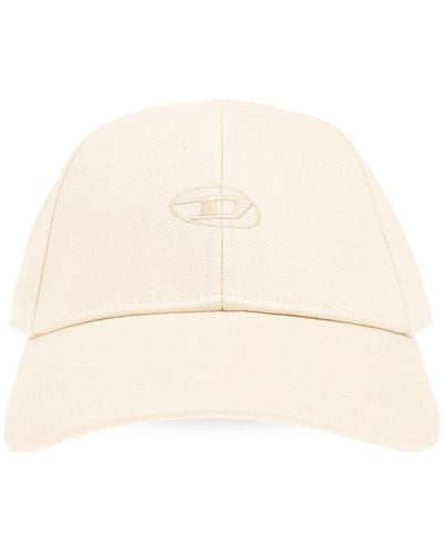 DIESEL Baseball Hat With D Embroidery - Natural