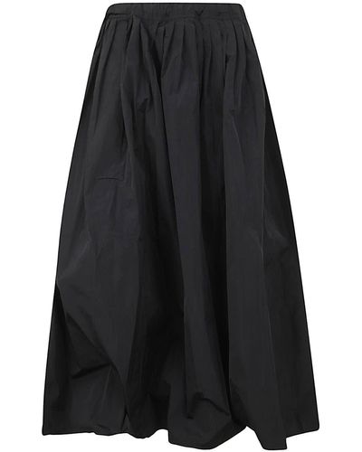 Sofie D'Hoore Wide And Pleated Midi Skirt - Black