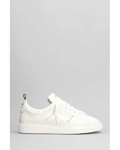 Golden Goose Starter Sneakers In Leather - White