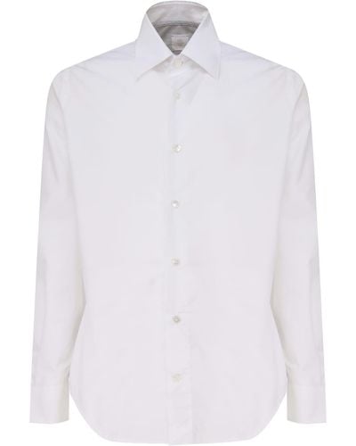 Eleventy Long Sleeved Shirt - White