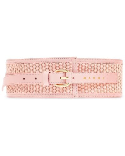 Marni Woven Waist Belt - Pink