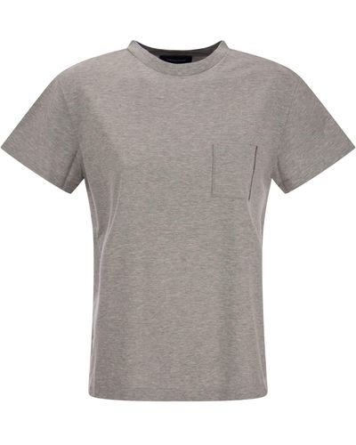 Fabiana Filippi Organic Cotton Jersey T-Shirt - Gray