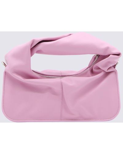 Yuzefi Leather Lemonade Wonton Handle Bag - Pink