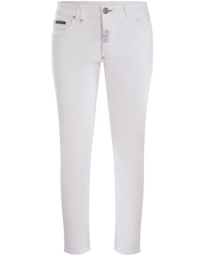Philipp Plein Jeans Made Of Denim - White