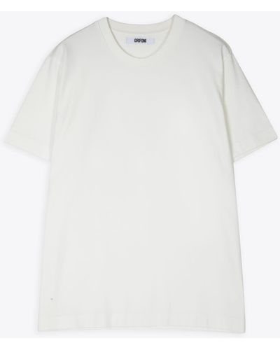 Mauro Grifoni T-shirt Girocollo Jersey White Cotton Boxy Fit T-shirt