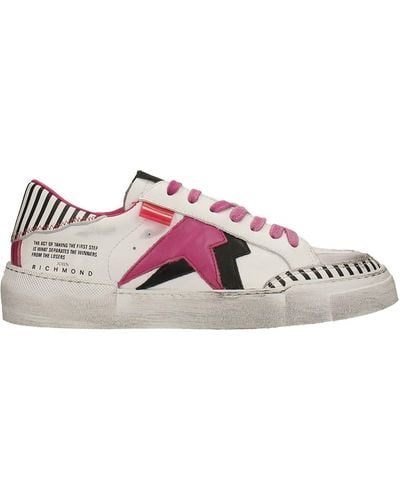 John Richmond Sneakers In Leather - White