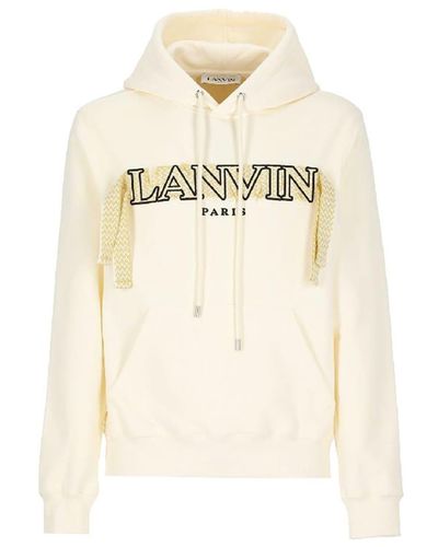 Lanvin Cotton Logo Sweatshirt - Natural