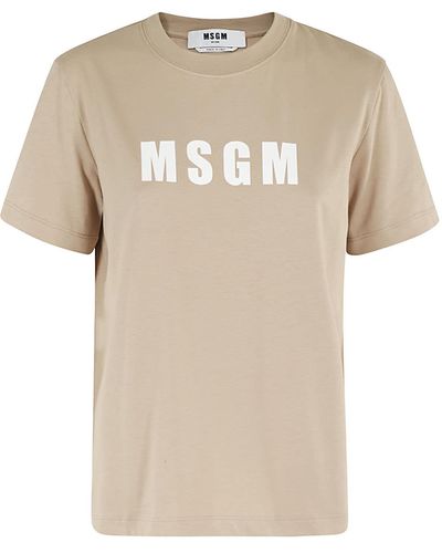 MSGM T-Shirt T-Shirt - Natural
