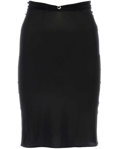 Coperni Stretch Nylon Triangle Skirt - Black
