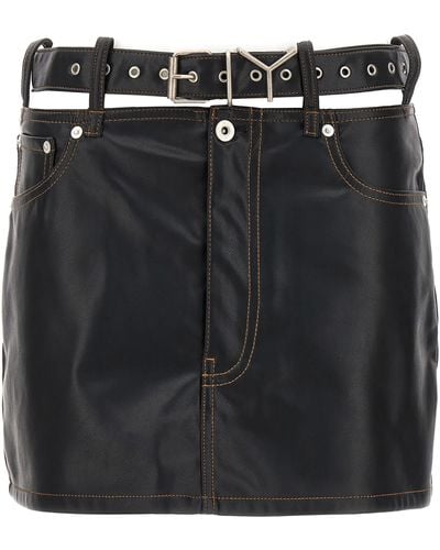Y. Project Cut-out Belt Skirt Skirts Black