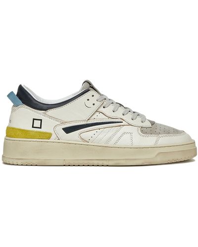 Date Torneo Leather Trainer - White