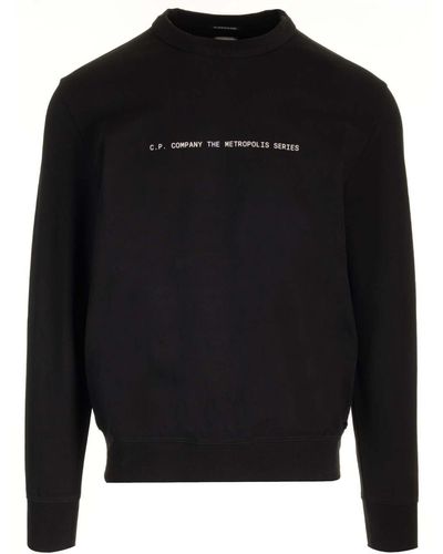C.P. Company Graphic-print Stretch-cotton Sweatshirt - Black
