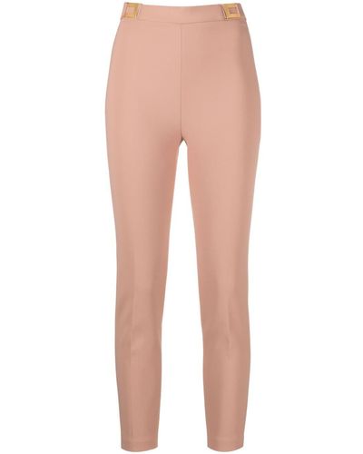 Elisabetta Franchi High-waist Skinny Trousers - Pink