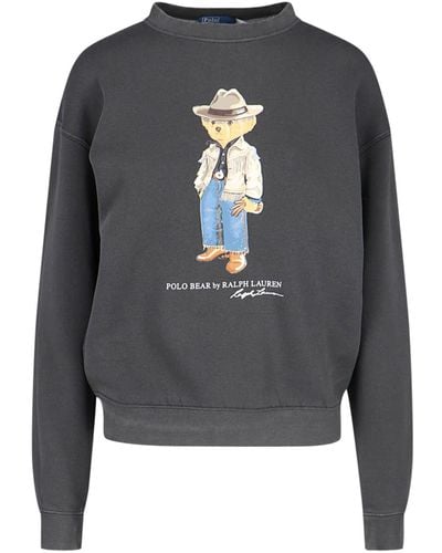 Polo Ralph Lauren Polo Bear Print Crewneck Sweatshirt - Grey