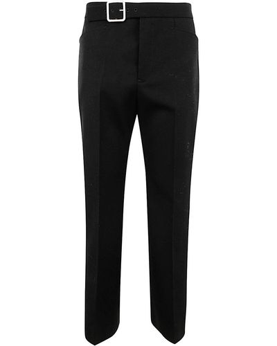 Jil Sander Fitted Cropped Pant With Flared Hem - Black