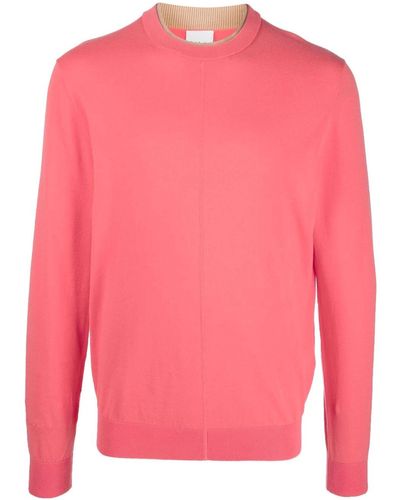 Paul Smith Fine-knit Organic-cotton Sweater - Pink