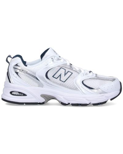 New Balance Mr530 Logo-embossed Leather And Mesh Low-top Sneakers 7. - White