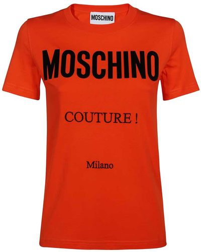 Moschino Logo Crew-neck T-shirt - Orange