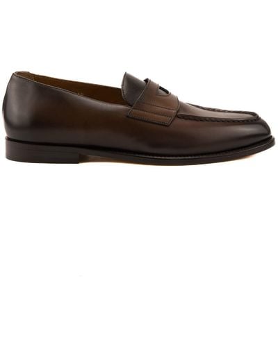Doucal's Penny Mario 50 Leather Moccasin - Brown