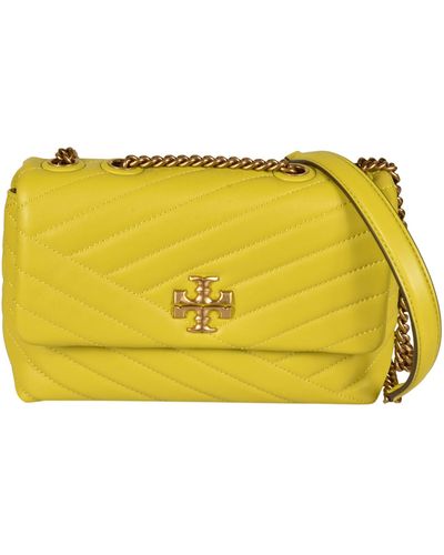 Tory Burch Logo Quilted Tote - Yellow
