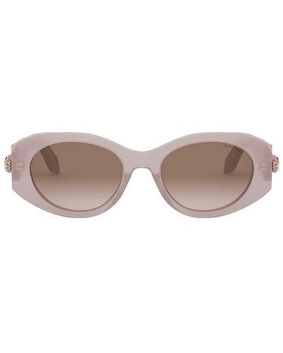 BVLGARI Serpenti Forever Oval Frame Sunglasses - Pink