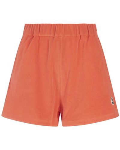 Moncler Terry Shorts - Red