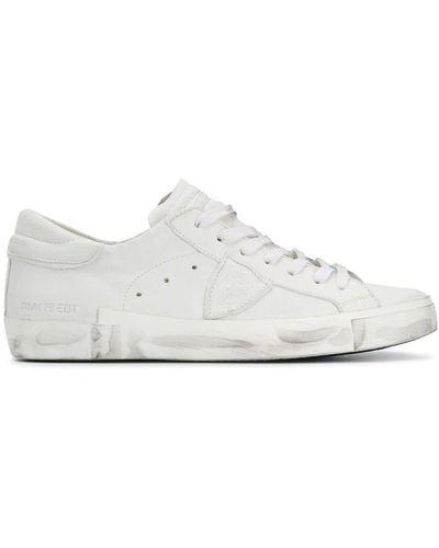 Philippe Model Prsx Distressed Sneakers - White