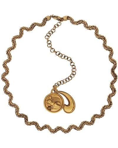 Etro Necklace With Charms - Metallic