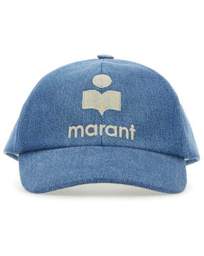 Isabel Marant Logo Embroidered Curved-peak Baseball Cap - Blue