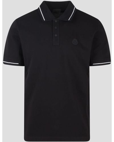 Moncler Logo Patch Polo Shirt - Black