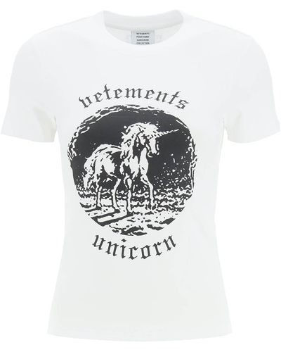 Vetements Double Unicorn T-shirt - White