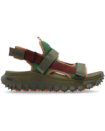 Moncler Trailgrip Round-Toe Sandals - Green