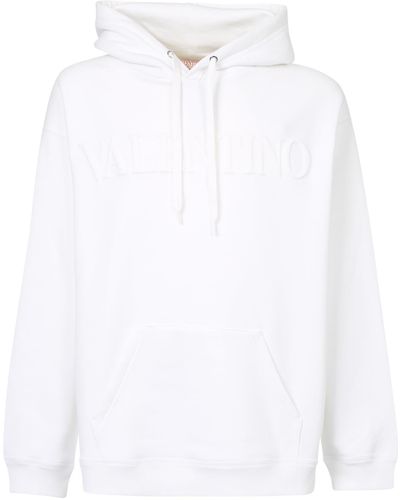 Valentino Logo-embossed Hoodie - White