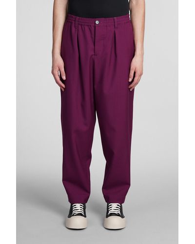 Marni Pants In Viola Cotton - Purple