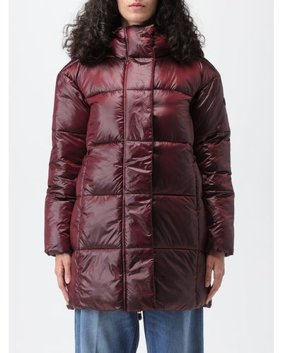 Save The Duck Sida Long Puff Coat - Red