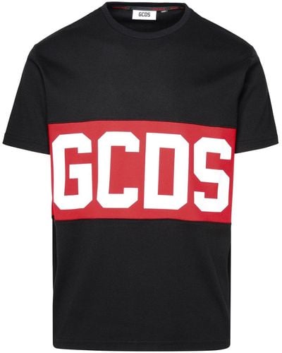 Gcds Band Logo Printed Crewneck T-Shirt - Black
